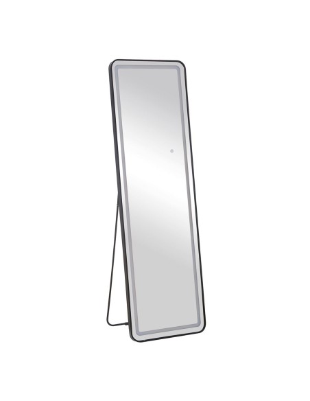 LED-7 Floor-Wall Mirror 50x160cm, Aluminum Black, Illuminated