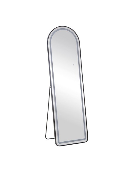LED-8 Floor-Wall Mirror Oval 50x160cm, Aluminum Black, Illuminated