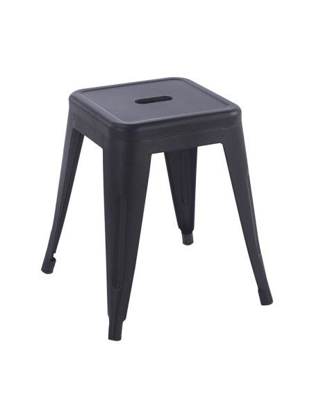 RELIX Stool H.45cm Metal Black Matte