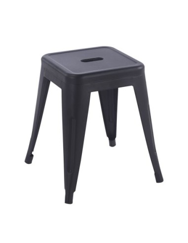 RELIX Stool H.45cm Metal Black Matte