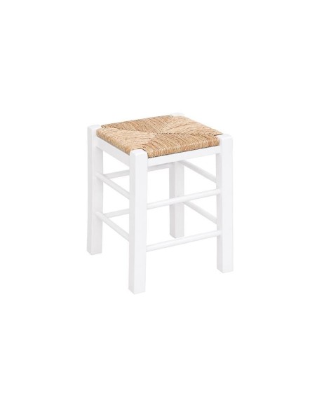 TAVERNA Stool H50cm Impregnation Lacquer White