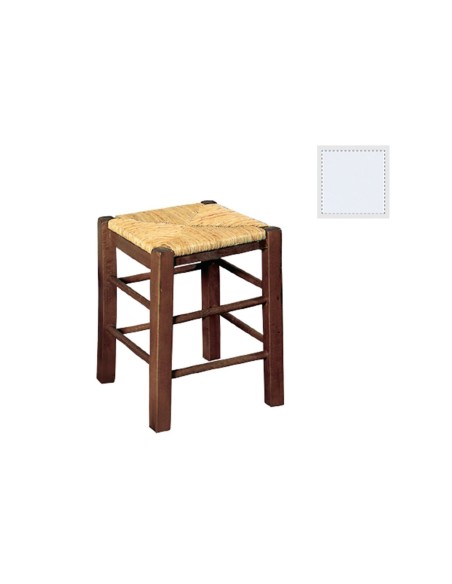 TAVERNA Stool H50cm Impregnation Lacquer White