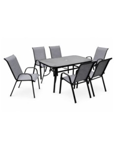 RIO Set (Table 150x90cm+6...