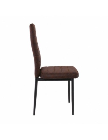 JETTA Chair Brown Suede Fabric (Black...