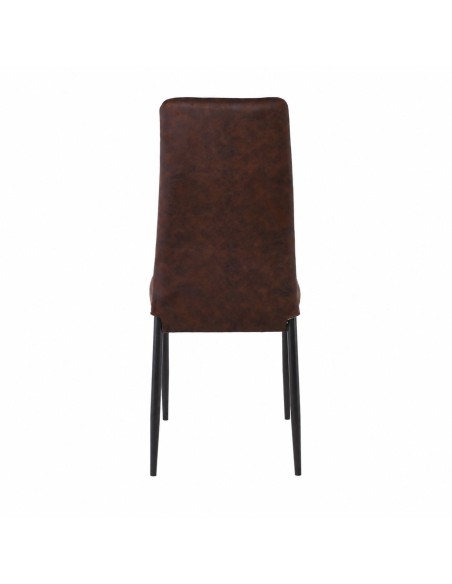 JETTA Chair Brown Suede Fabric (Black paint)