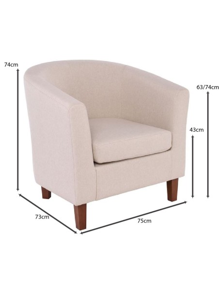 BOGA Armchair Beige Fabric