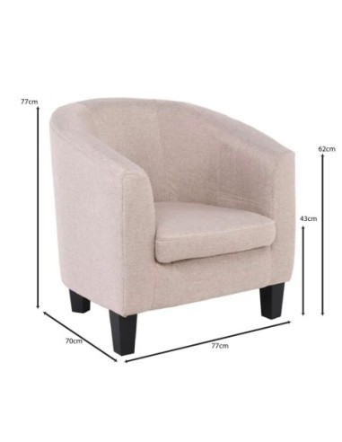 BOGA Armchair Beige Fabric
