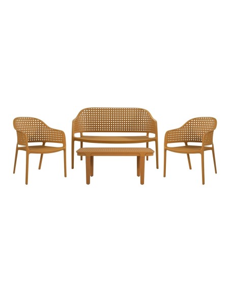 MALAGA Garden Set (4pcs) PP-UV Egg Yellow