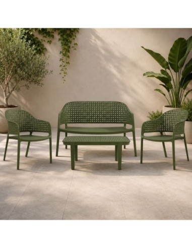 MALAGA Garden Set (4pcs) PP-UV Green