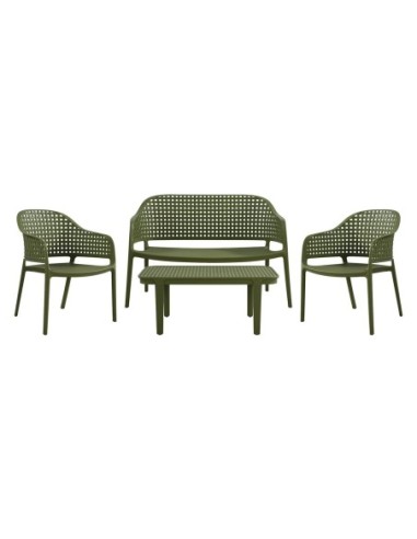 MALAGA Garden Set (4pcs) PP-UV Green