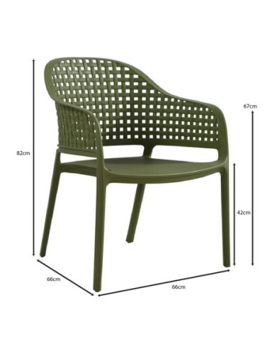 MALAGA Garden Set (4pcs) PP-UV Green