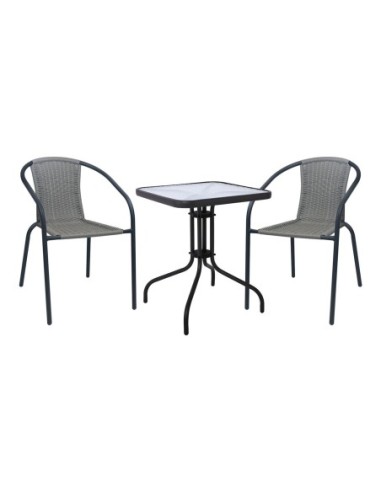 BALENO-W Set (Table 60x60cm+2...