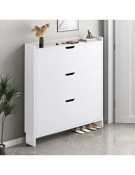Student Entryway Package - 3 Pieces - Shoe Cabinet, Floor Mirror & Coat Rack
